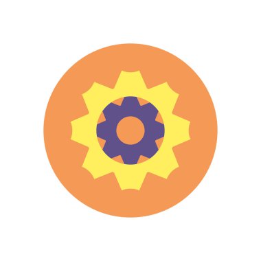 İzole edilmiş metal dişli vektör tasarımı