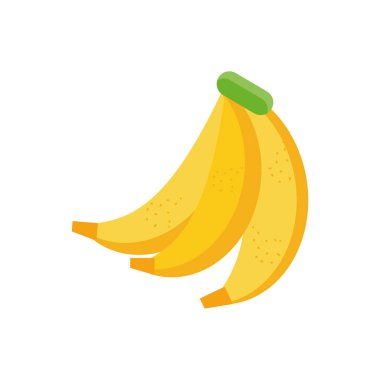 İzole muz meyve vektör tasarımı
