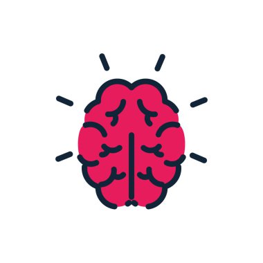 İzole edilmiş insan beyin vektör tasarımı