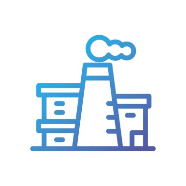 İzole edilmiş fabrika ve duman vektör tasarımı