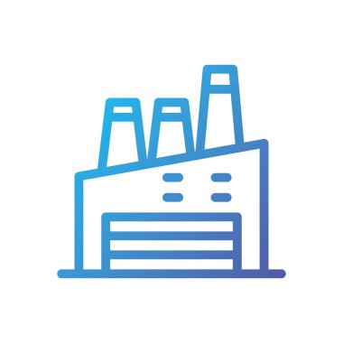 İzole edilmiş fabrika ikon vektör tasarımı