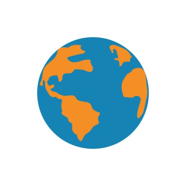 İzole edilmiş dünya küresi vektör tasarımı