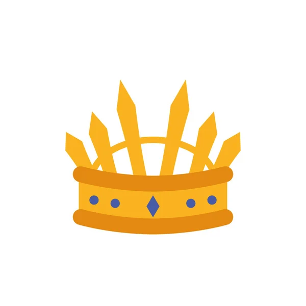 Isolerad kung blå och guld krona vektor design — Stock vektor