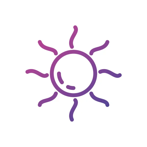 Icono de sol aislado diseño vectorial — Vector de stock