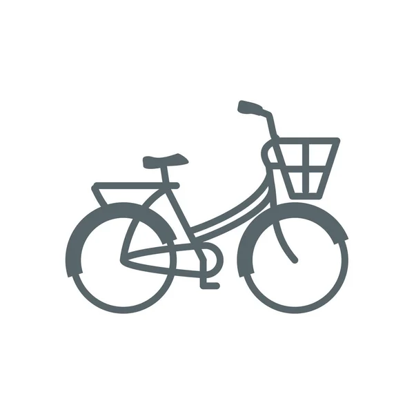 带有篮子矢量设计的独立经典自行车 — 图库矢量图片