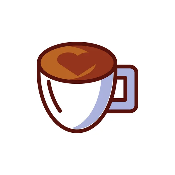 Design vettoriale tazza di caffè isolato — Vettoriale Stock