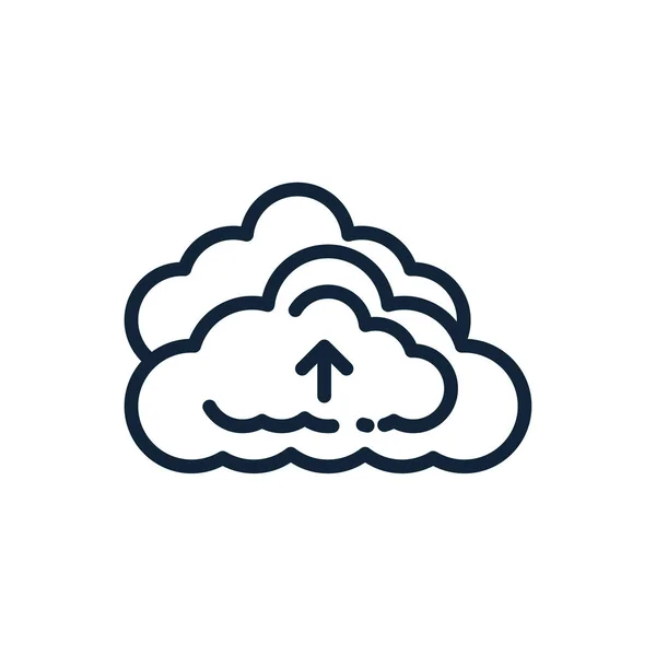 Design de vetor de computação em nuvem isolado — Vetor de Stock