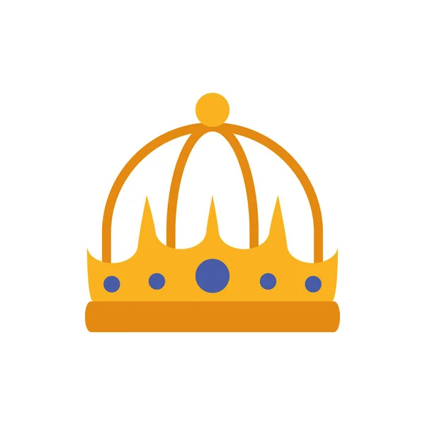 İzole kral mavi ve altın kaplama vektör tasarımı — Stok Vektör