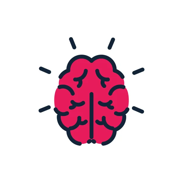 Isolated human brain vector design — 스톡 벡터