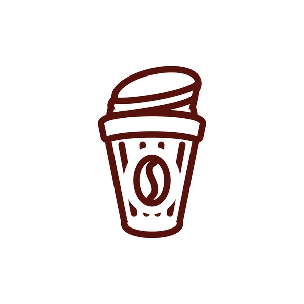 İzole kahve kupası vektör tasarımı — Stok Vektör