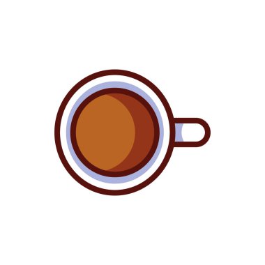 İzole kahve fincanı vektör tasarımı