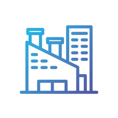 İzole edilmiş fabrika ikon vektör tasarımı