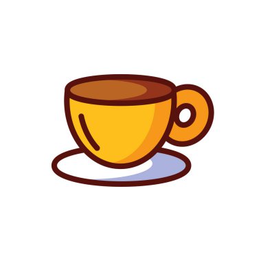 İzole kahve fincanı vektör tasarımı