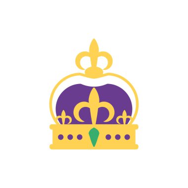 İzole edilmiş Mardi Gras Taç Vektör Tasarımı