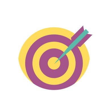 İzole edilmiş hedef ikon vektör tasarımı