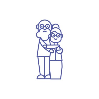 Grandfather and grandmother vector design