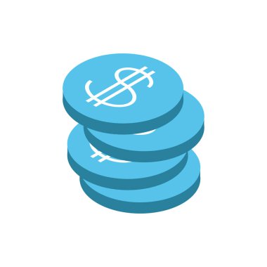 İzole para sikkeleri vektör tasarımı