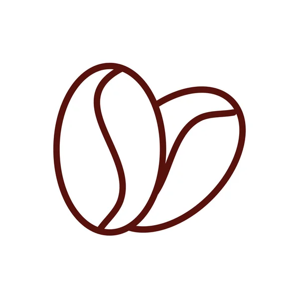 Diseño vectorial de granos de café aislados — Archivo Imágenes Vectoriales