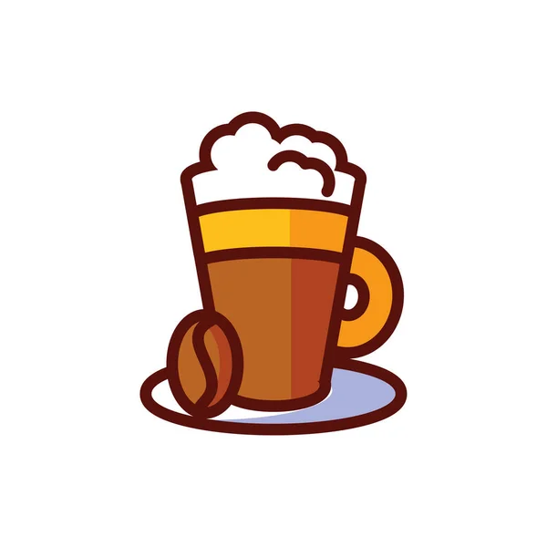 クリームベクトルデザインの独立したコーヒーマグカップ — ストックベクタ