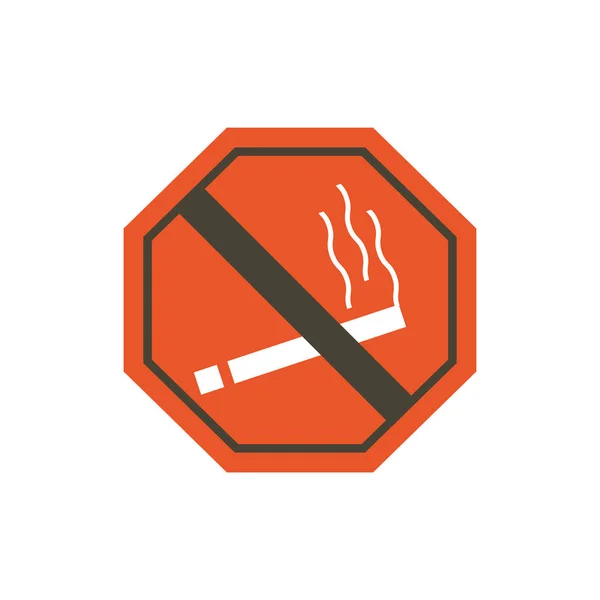 Isolated cigarette forbidden signal vector design — Stock Vector