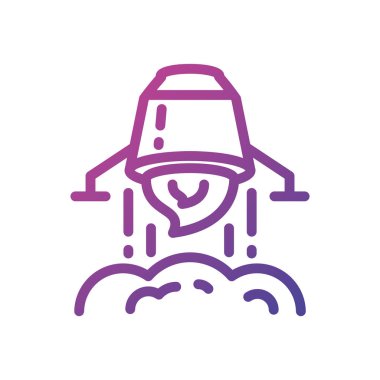 İzole edilmiş roket ikonu vektör tasarımı