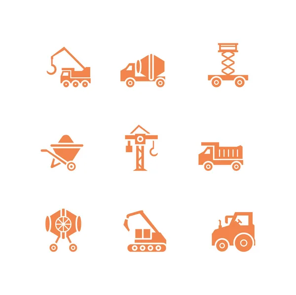 Herramientas de construcción aisladas icono conjunto de vectores de diseño — Vector de stock