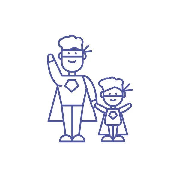 Πατέρας και γιος με κοστούμι διανυσματικό σχεδιασμό — Διανυσματικό Αρχείο