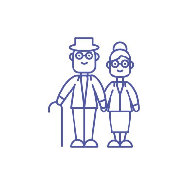 Grandfather and grandmother vector design