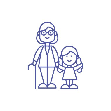 Anne baba ve torun vektör tasarımı