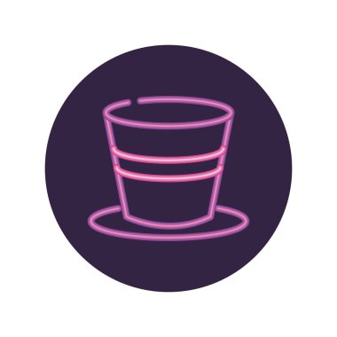 Neon şapka iç daire vektör tasarımı