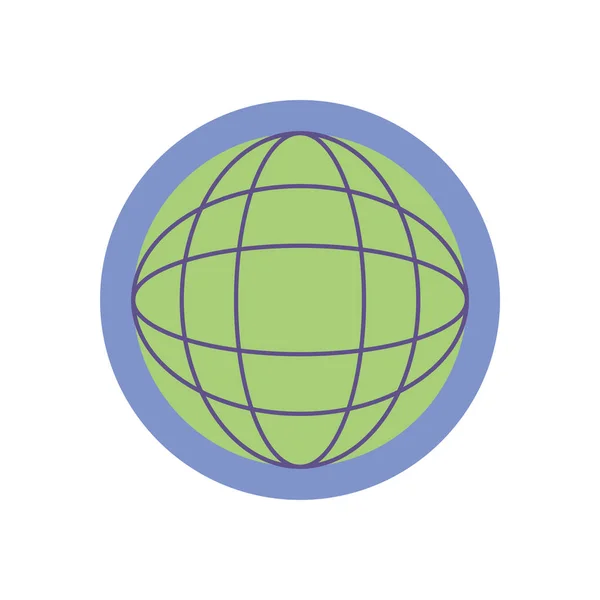 Diseño vectorial de esfera global aislada — Archivo Imágenes Vectoriales