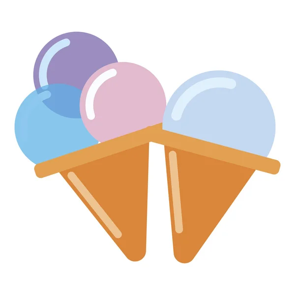 Isolated ice creams vector design — Stock Vector