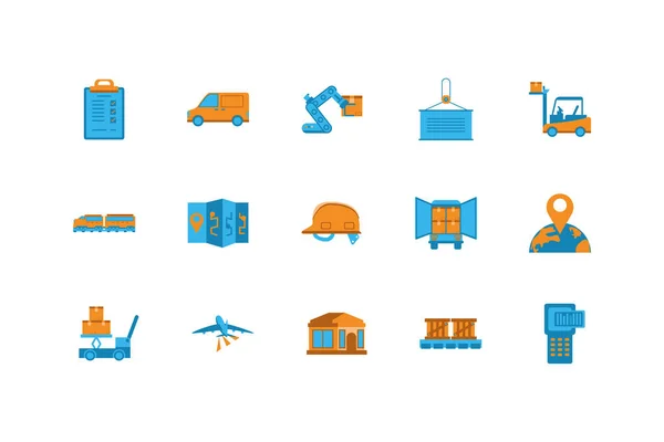 Isolated delivery icon set vector design Vector Graphics