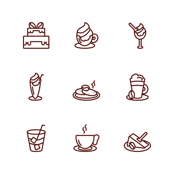 Isolated coffee icon set vector design — 스톡 벡터