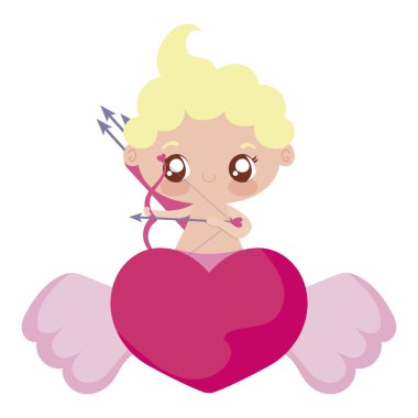 bebek aşk tanrısı çizgi film vektör tasarımı