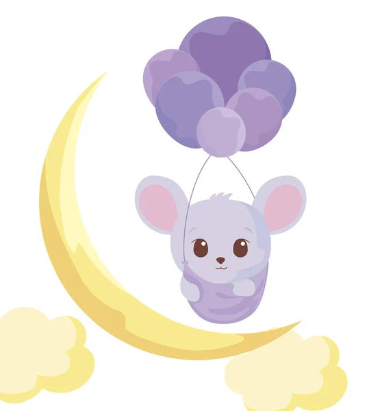 Cute mouse cartoon vector design — Stock Vector
