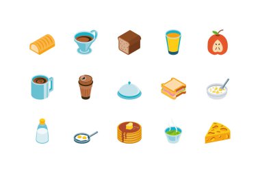 İzole gıda ikonu vektör tasarımı