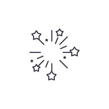 Ayrı yıldızlar havai fişek vektör tasarımı