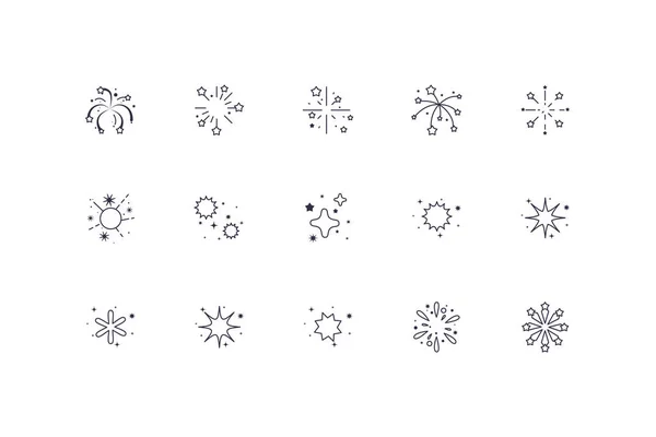 Ayrı kutlanan havai fişek ikonu vektör dizaynı — Stok Vektör