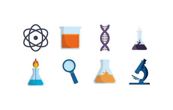 Isolated chemistry icon set vector design — Stock Vector