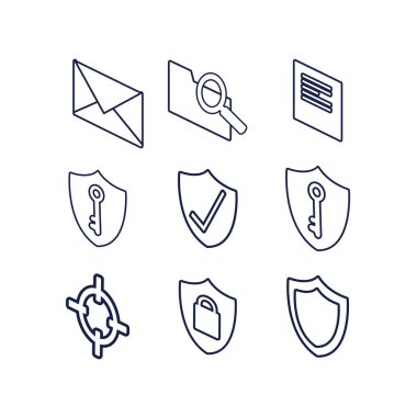 Güvenlik sistemi vektör tasarımının simgesi