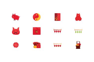 İzole edilmiş Çin ikonu vektör dizaynı