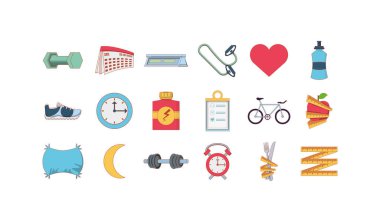 İzole edilmiş sağlıklı yaşam tarzı ikonu vektör dizaynı