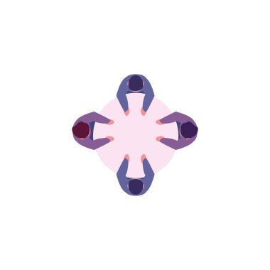 Oturan adamlar vektör tasarımını avatarlar