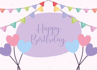 Mutlu yıllar balonlar vektör tasarımı