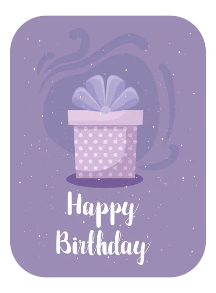 Feliz cumpleaños regalo vector diseño — Vector de stock