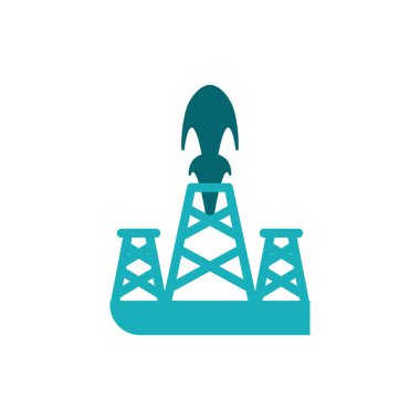 İzole edilmiş rafineri inşa vektör tasarımı