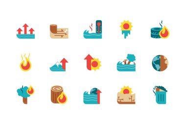 İzole iklim değişikliği ikonu vektör tasarımı