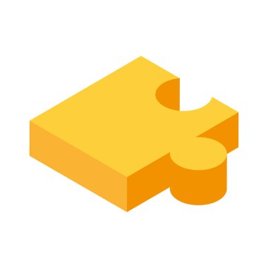 Beyaz arkaplanda bulmaca parçası