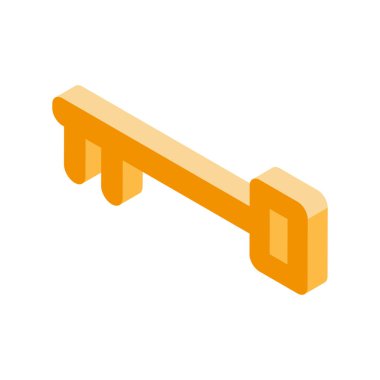 Beyaz arkaplanda altın anahtar